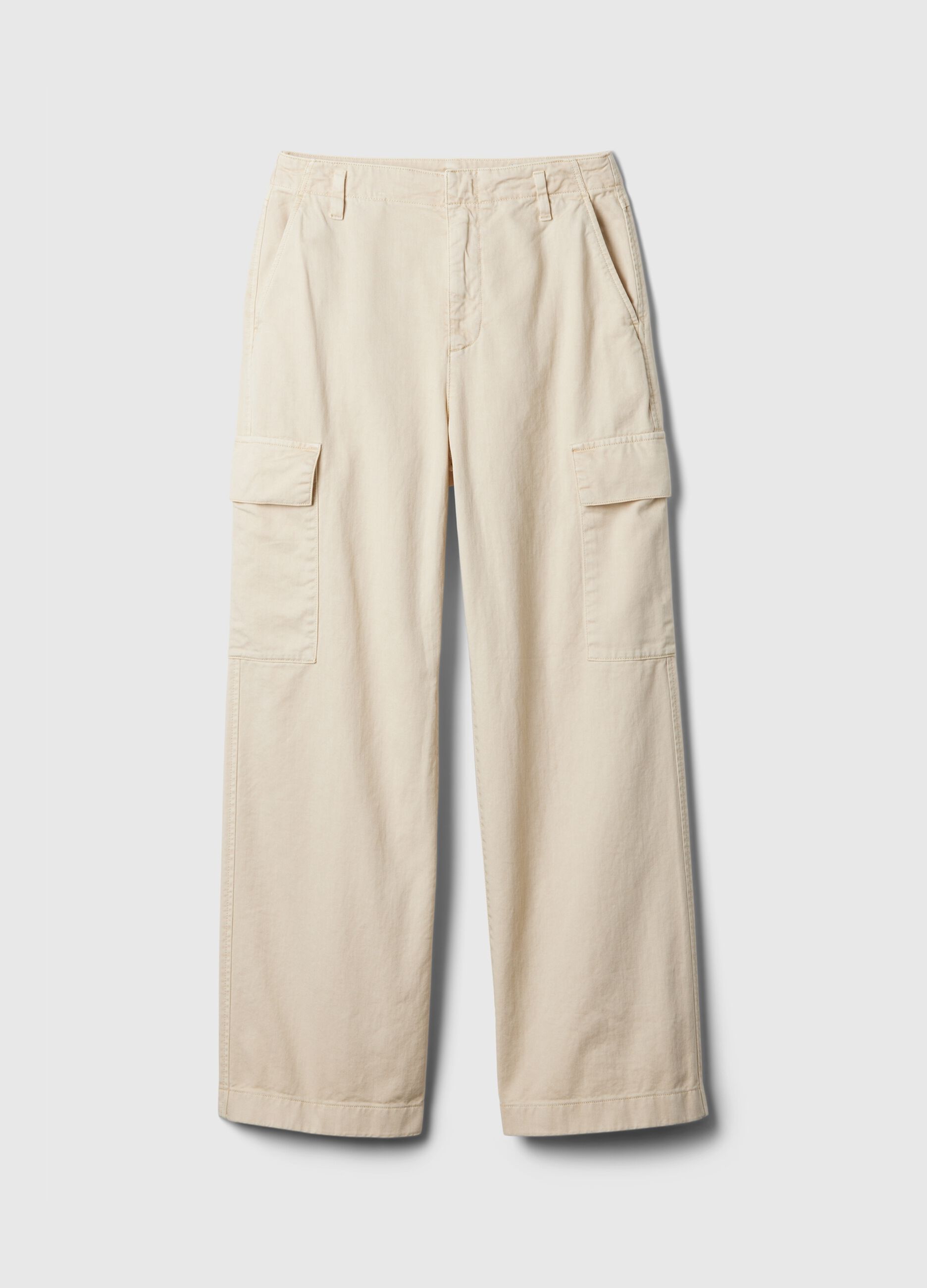 Pantaloni cargo loose fit in cotone_4