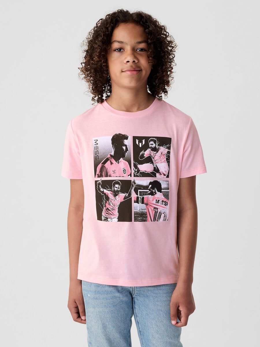 T-shirt in cotone con stampa Messi Unisex_1
