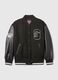 Bomber varsity con maniche effetto lucido_4