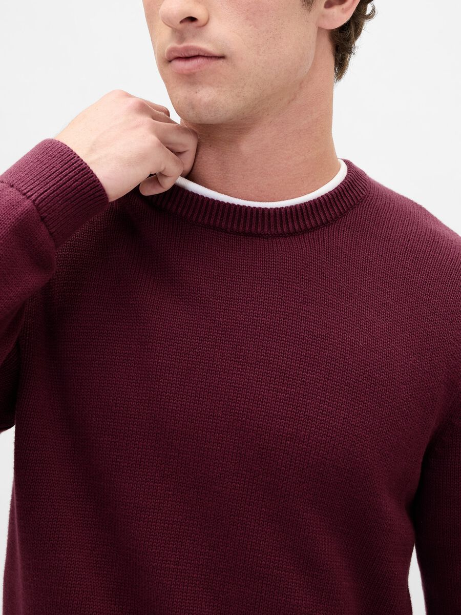 Maglione rosso in cotone Uomo_3