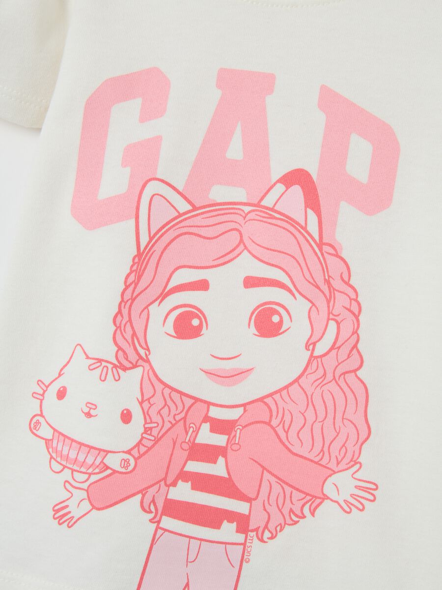 T-shirt bianca con stampa grafica GAP Bimba_3