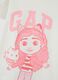T-shirt da bambina in puro cotone bianca_3