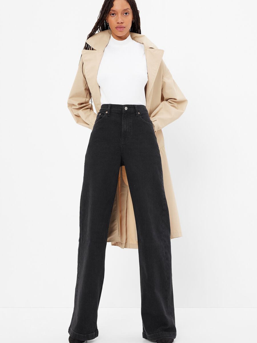 Jeans wide leg a vita alta Donna_0