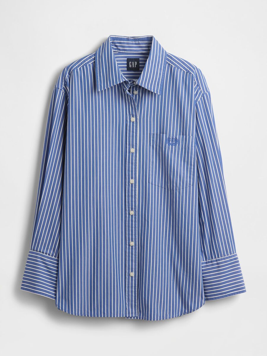 Camicia oversize a righe Donna_4