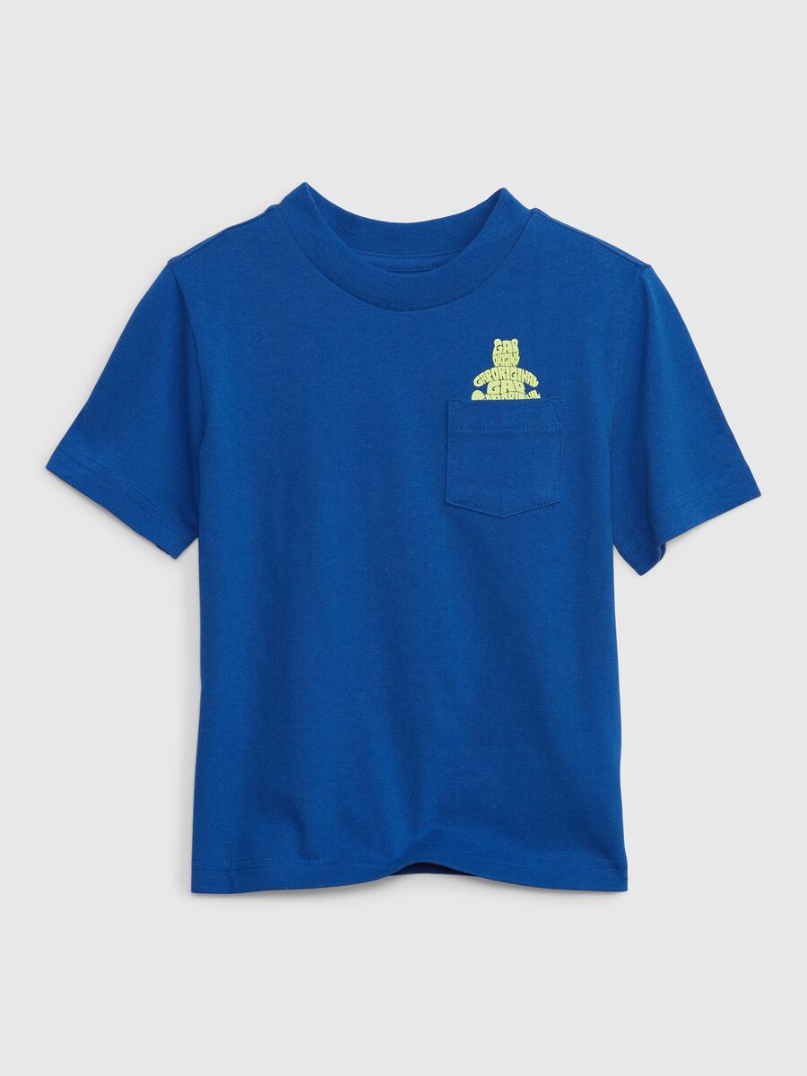 T-shirt con taschino e stampa orsetto Neonato_0