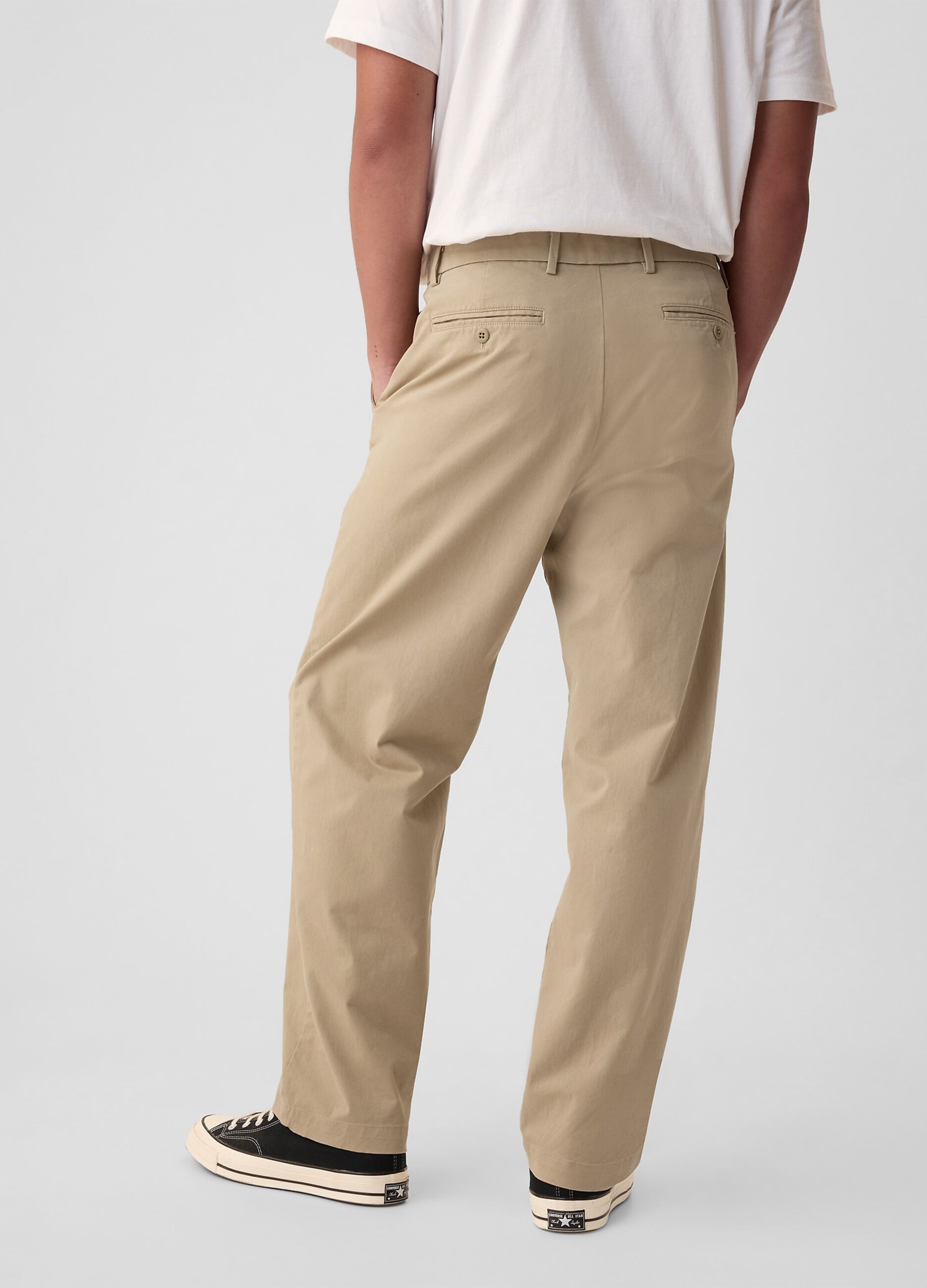 Pantalone baggy fit in cotone stretch_2