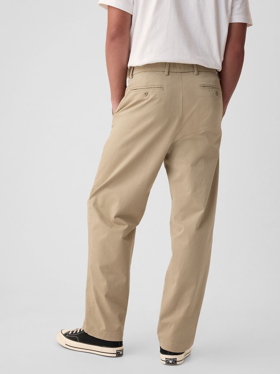 Baggy-fit trousers in stretch cotton Man_2