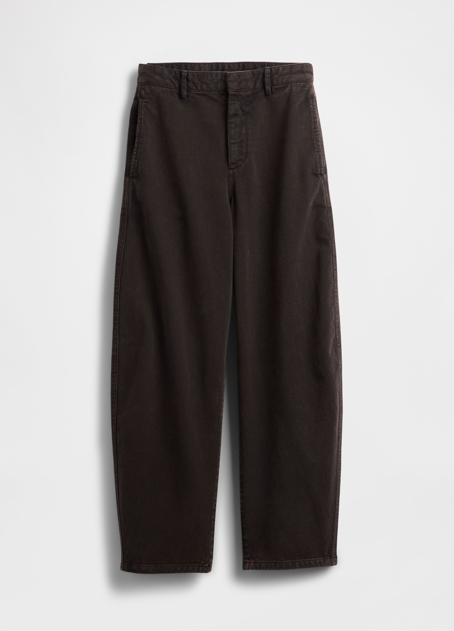 Wide Black Cotton Trousers