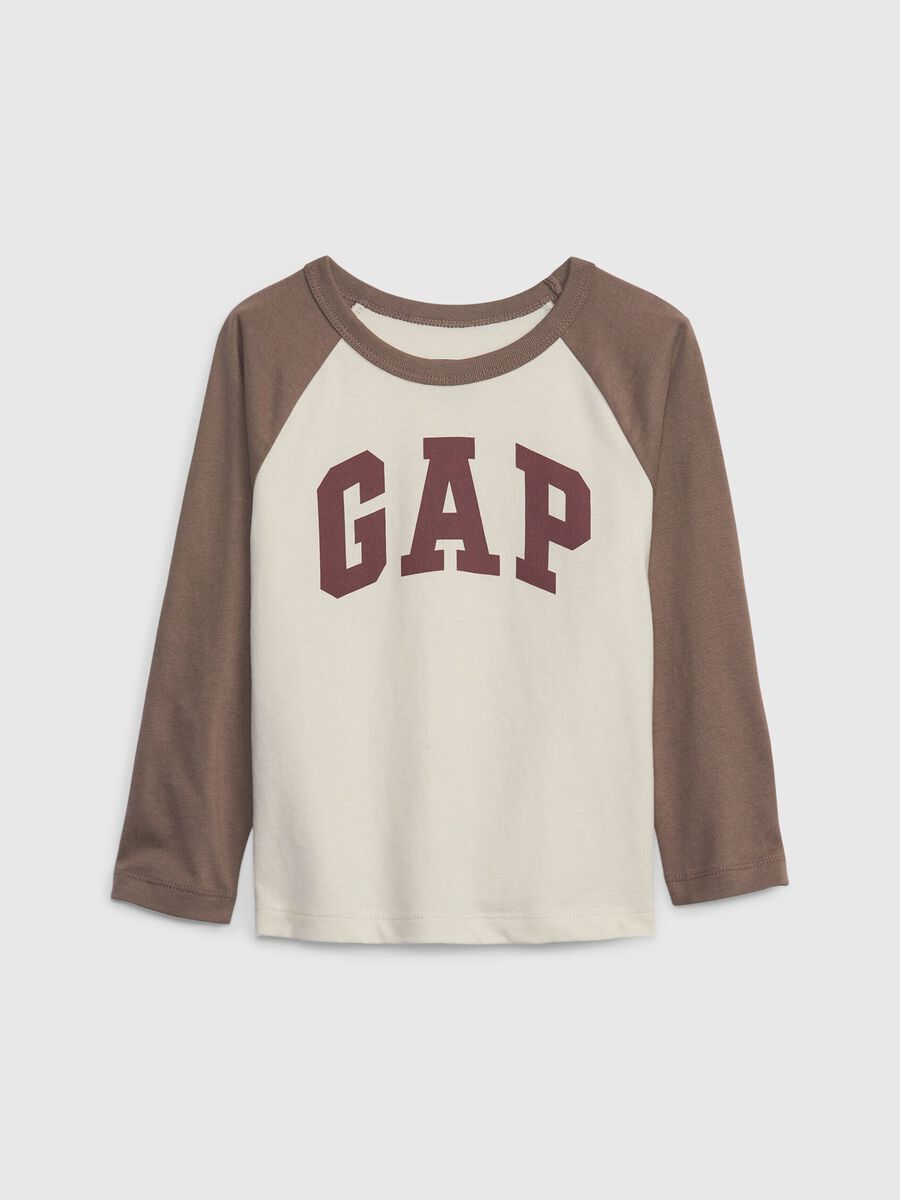 T-shirt con maniche raglan e logo Bimbo_0