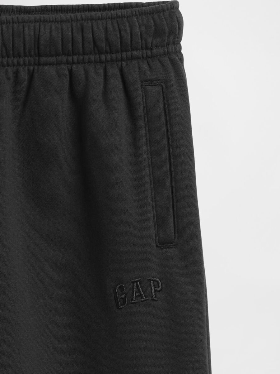 Black cotton blend trousers for girls Girl_5