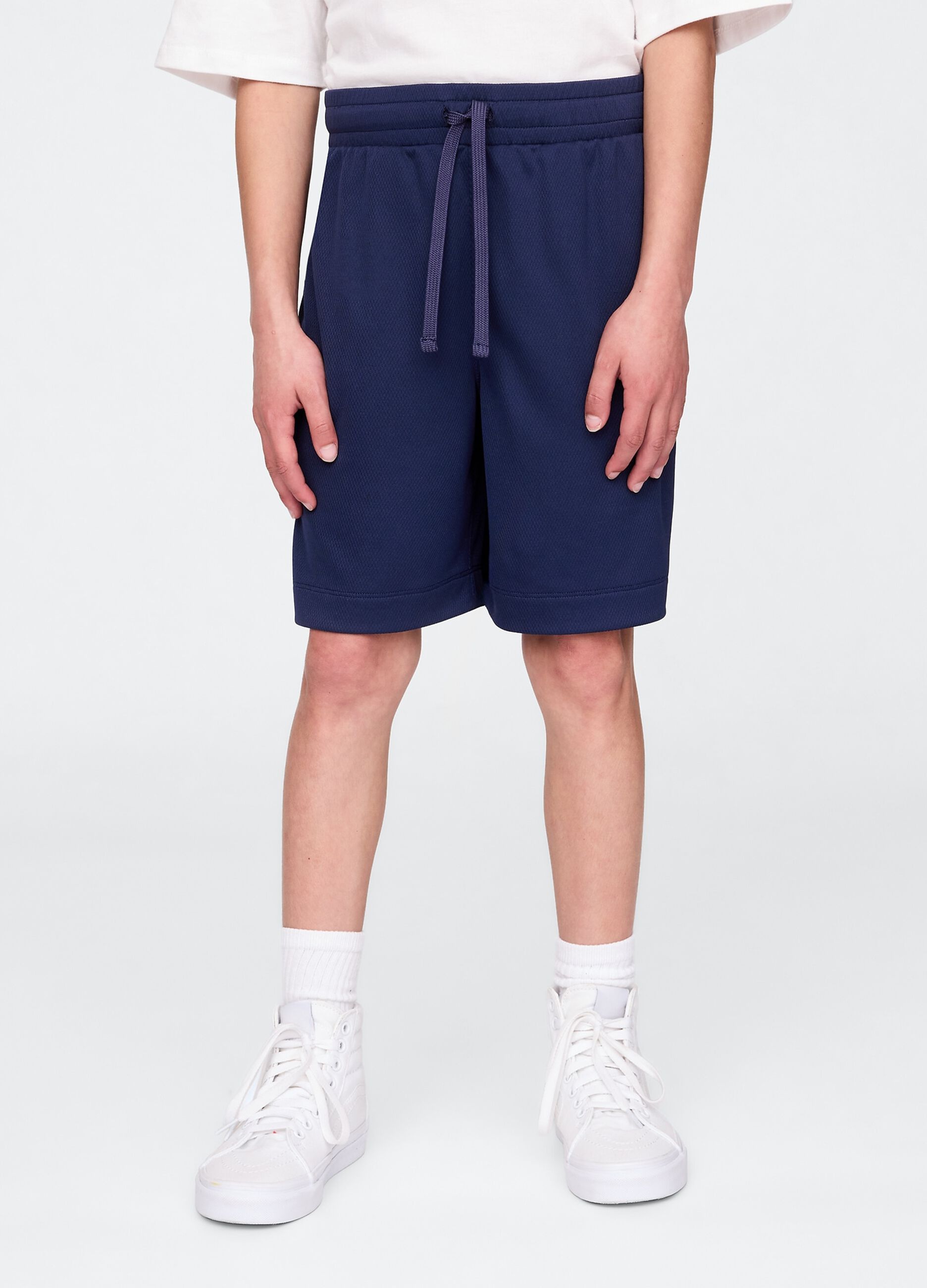 Shorts blu in cotone_1