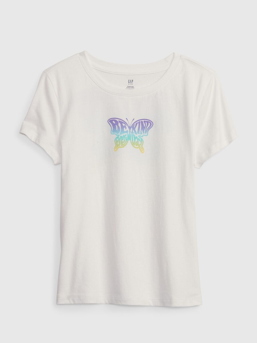 T-shirt con stampa farfalla degradé Bambina_0