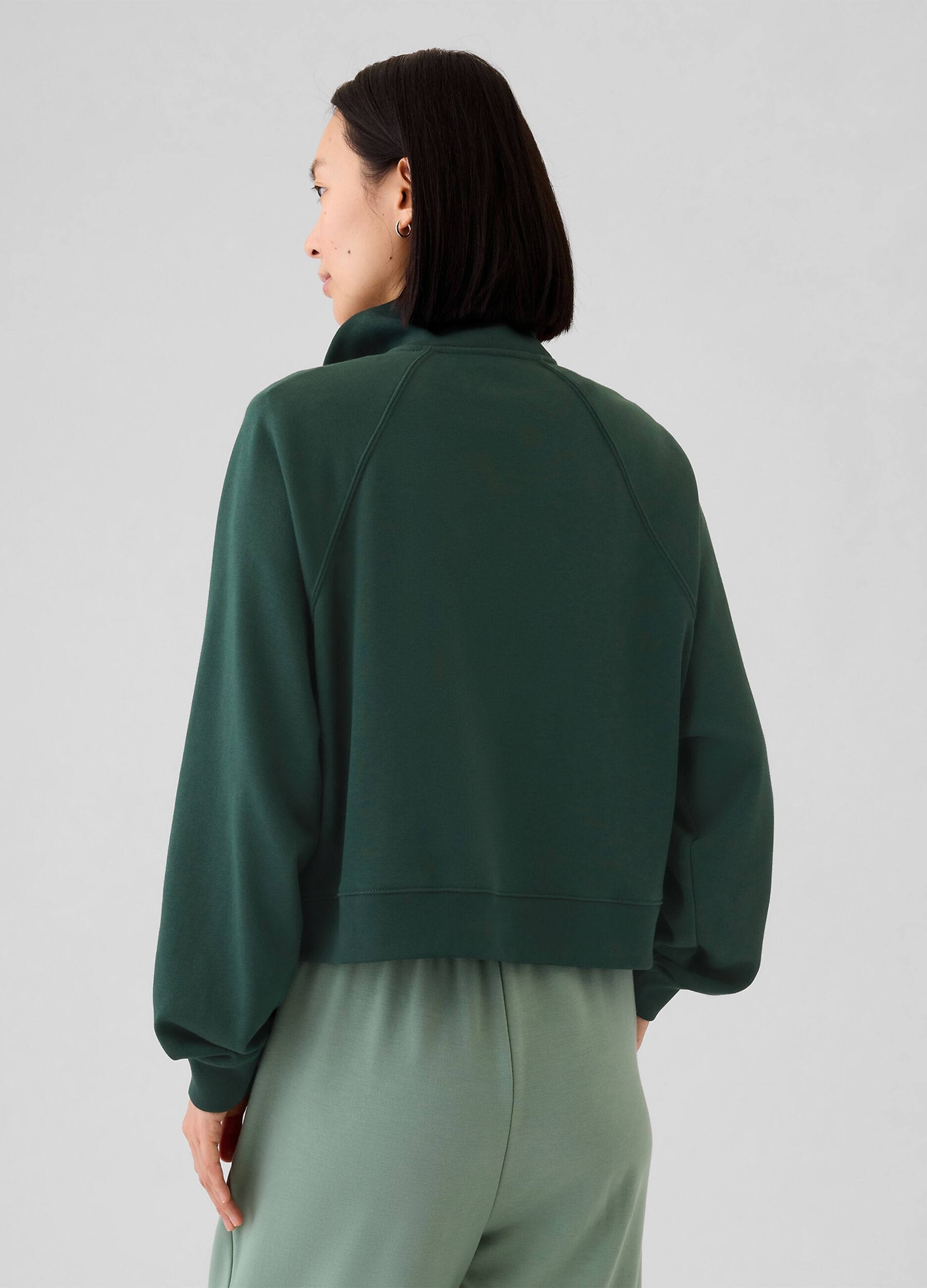 Felpa half-zip con ricamo logo_2