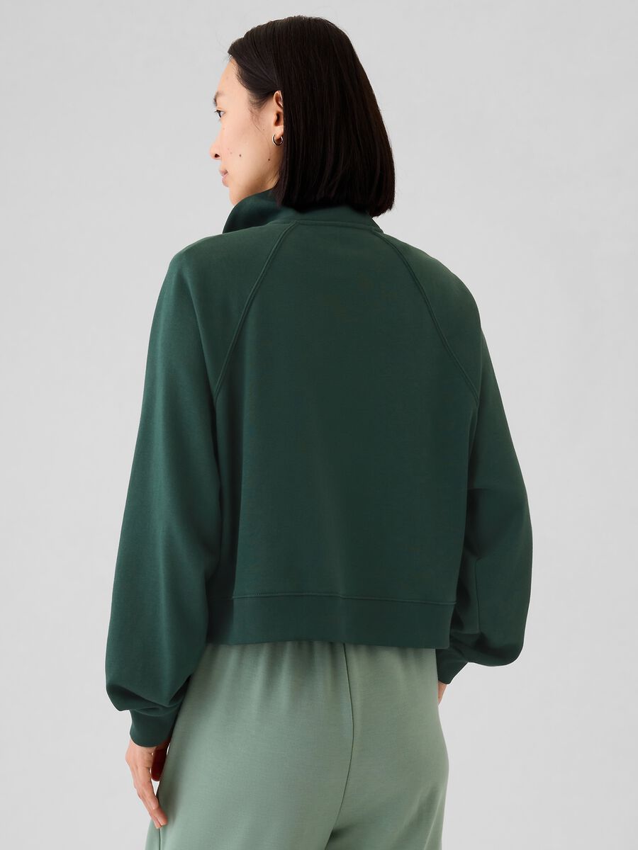 Felpa half-zip con ricamo logo Donna_2