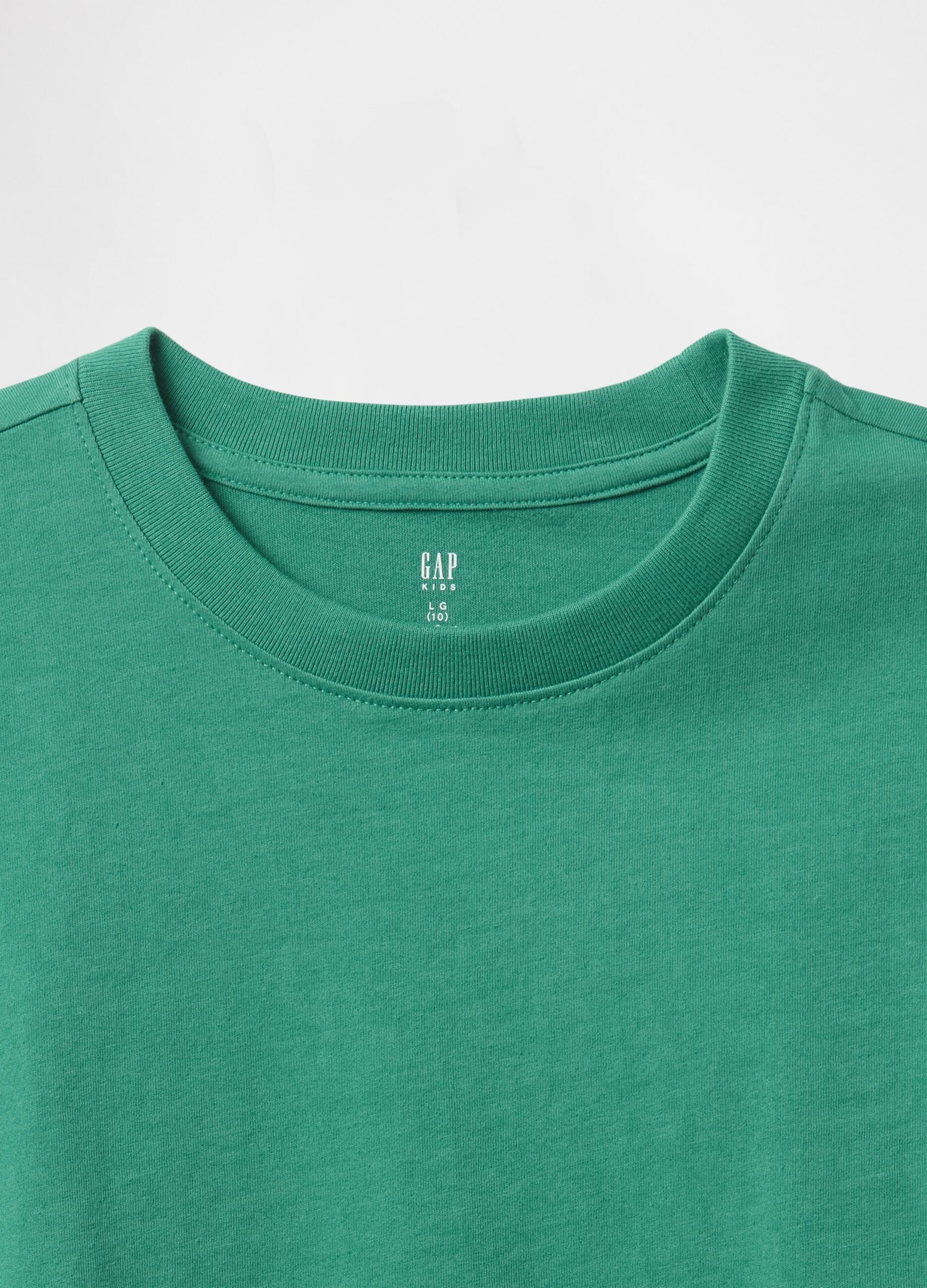 T-shirt verde a maniche corte in cotone_1