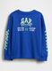 Blue Long Sleeve T-Shirt with Speedway Graphics_1
