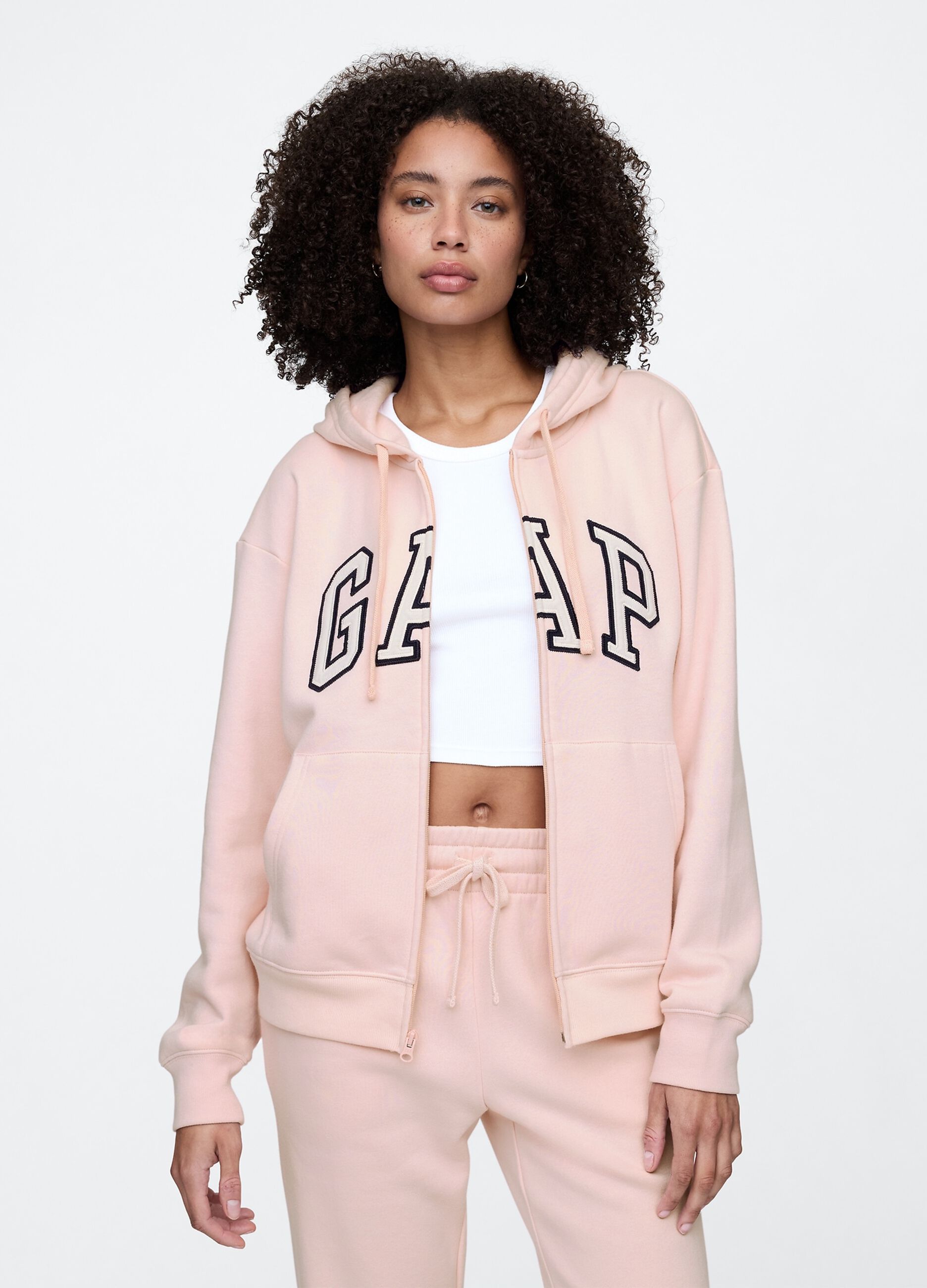 Felpa con cappuccio e full-zip