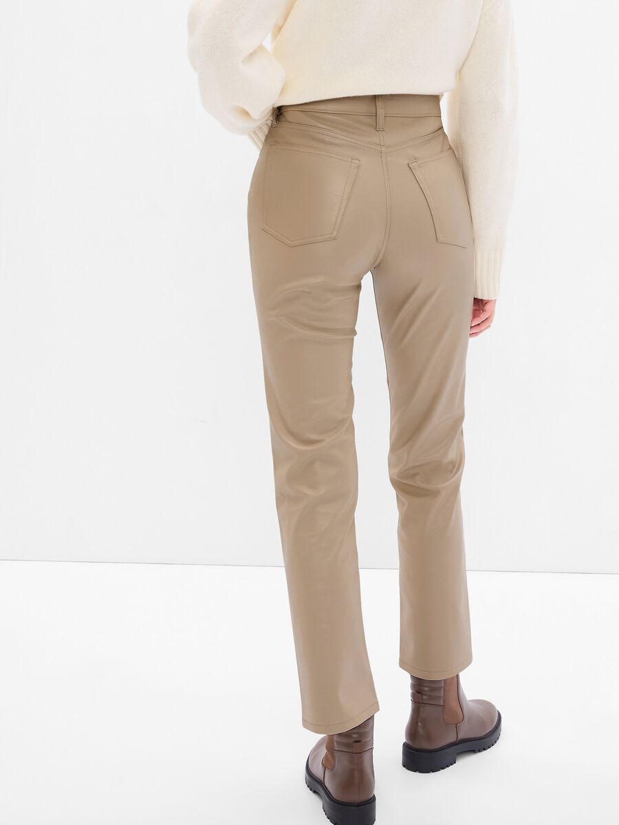 Pantalone straight fit effetto lucido Donna_2