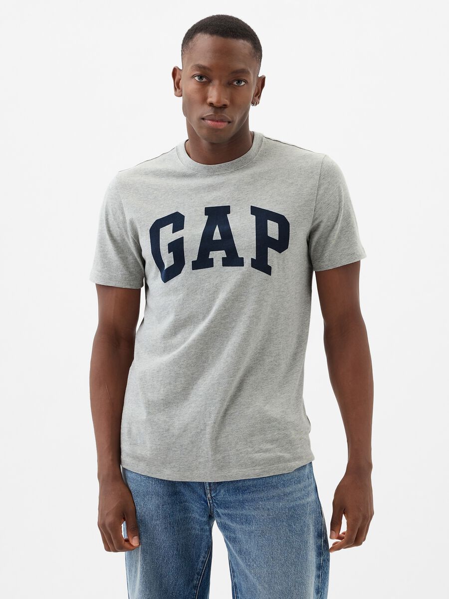 T-shirt in cotone con stampa logo Uomo_0