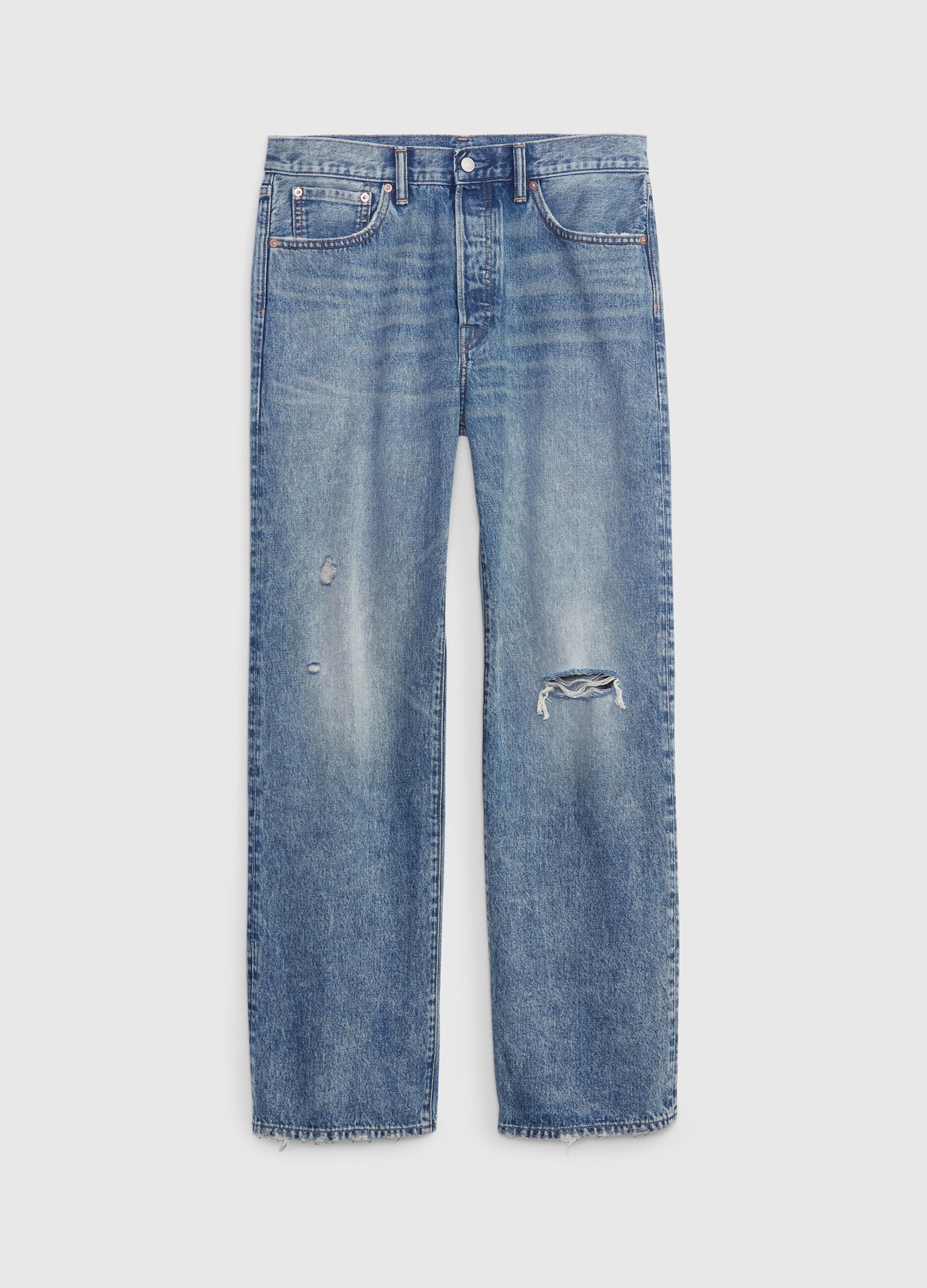 Jeans loose fit acid wash con strappo_3
