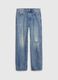 Jeans loose fit acid wash con strappo_3