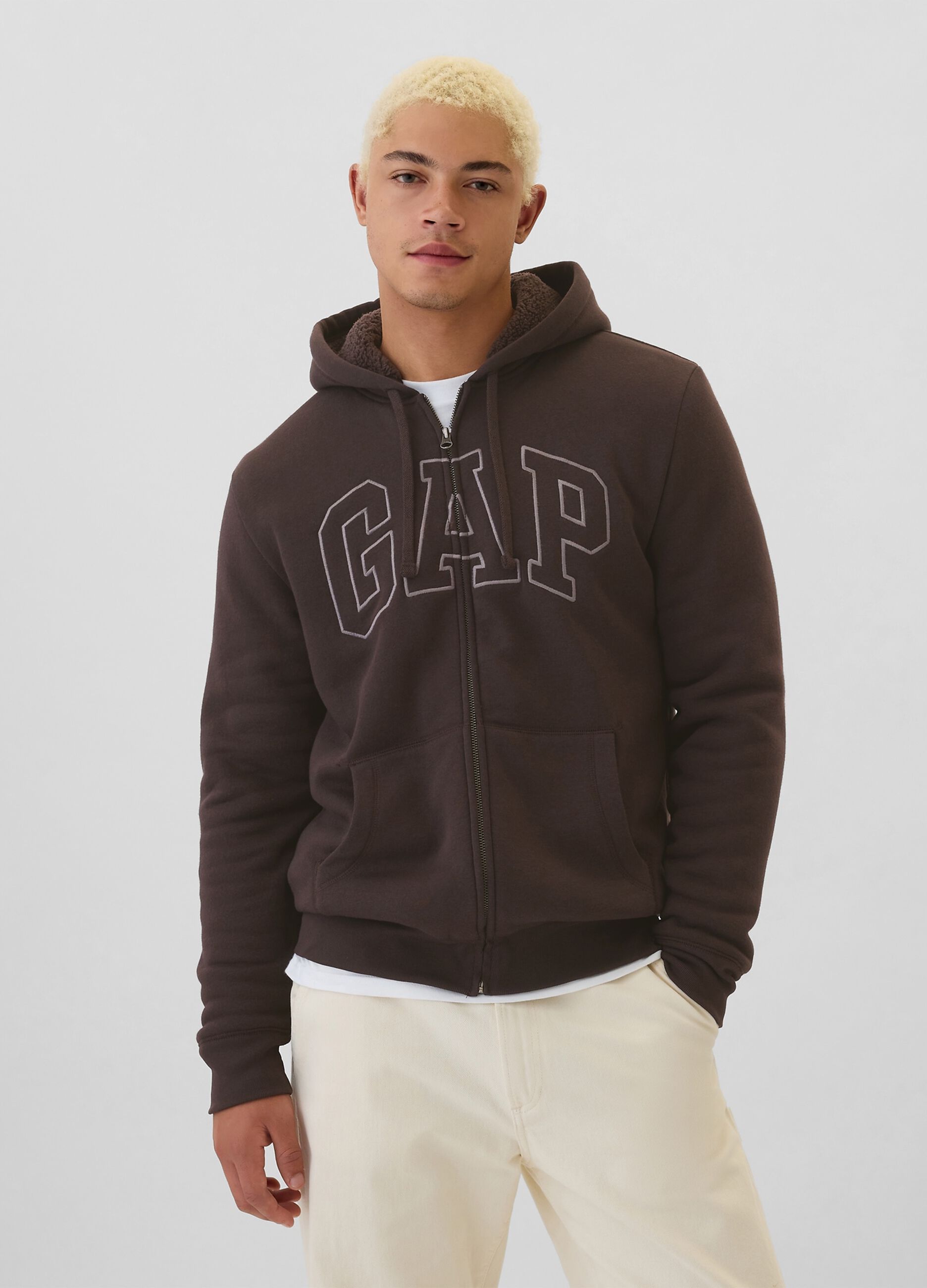 Felpa con cappuccio ricamo logo