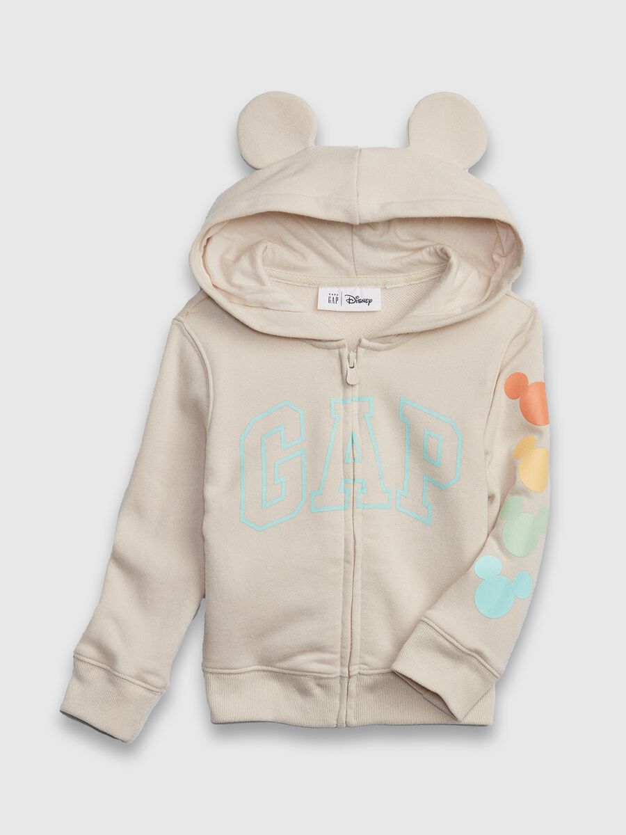 Full-zip con cappuccio stampa Disney e logo Bimbo_0
