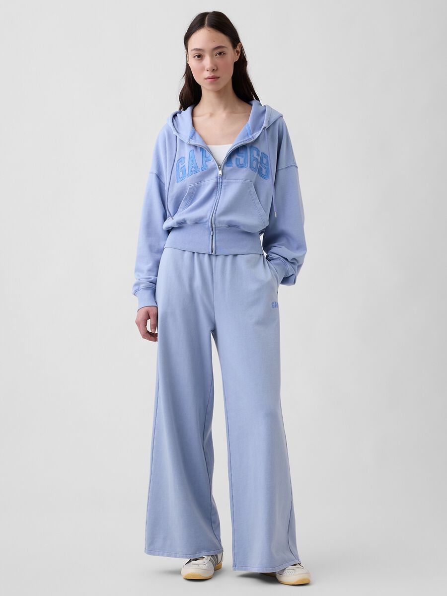 Felpa full zip in misto cotone con logo GAP e cappuccio  Donna_2