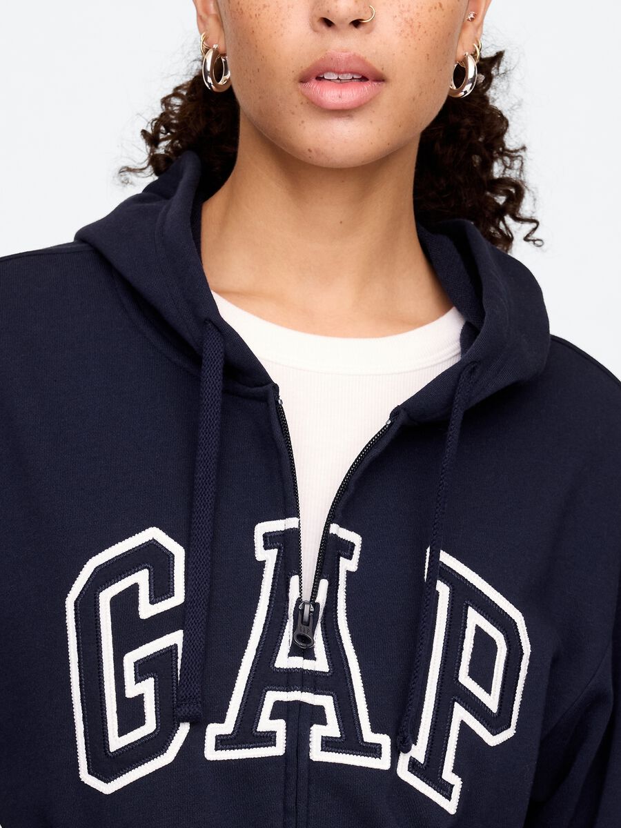 Felpa con cappuccio blu GAP Donna_3