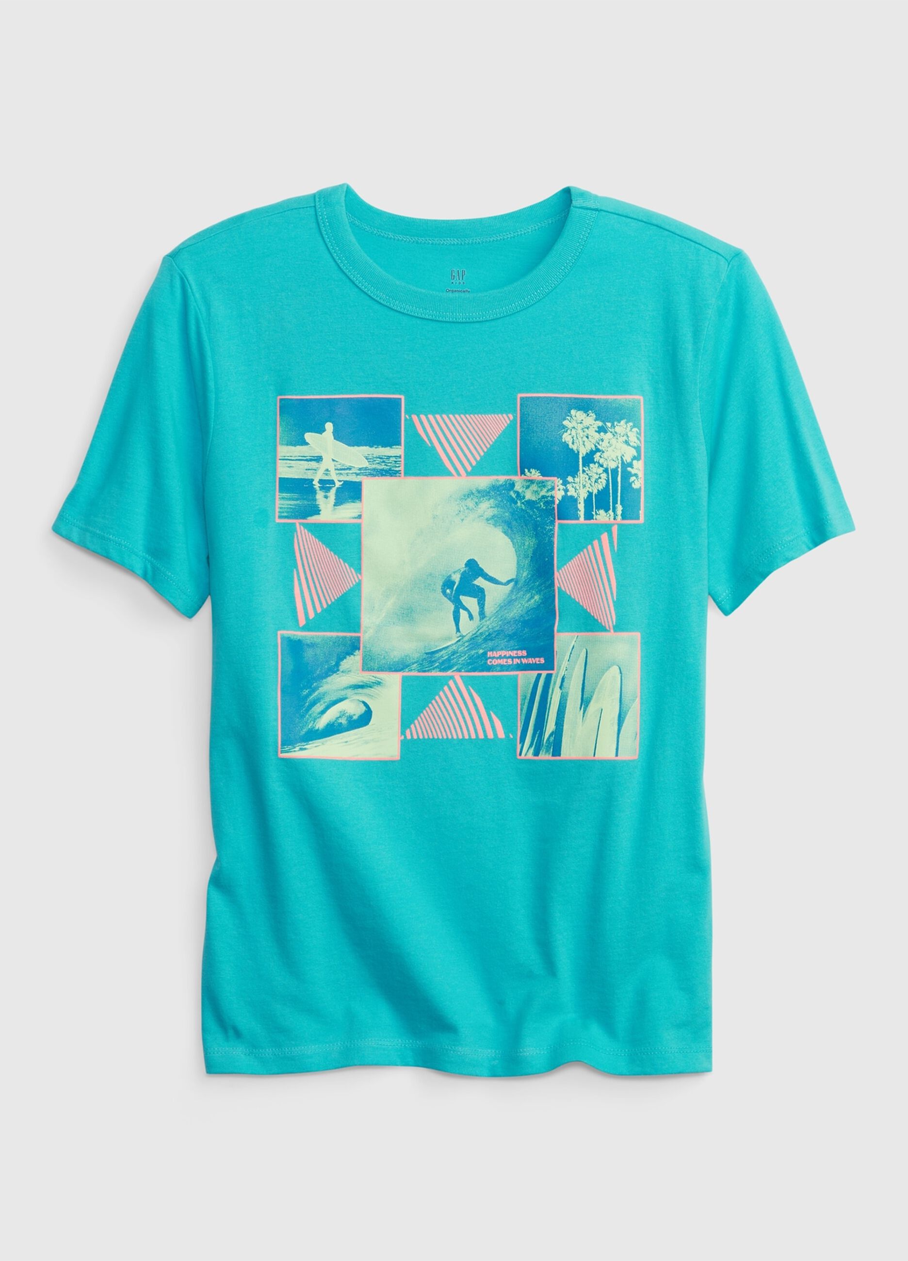 Cotton T-shirt with surf print_1