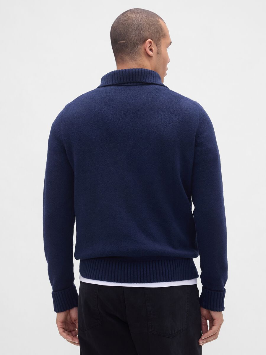 Maglione blu uomo in misto cotone Uomo_2