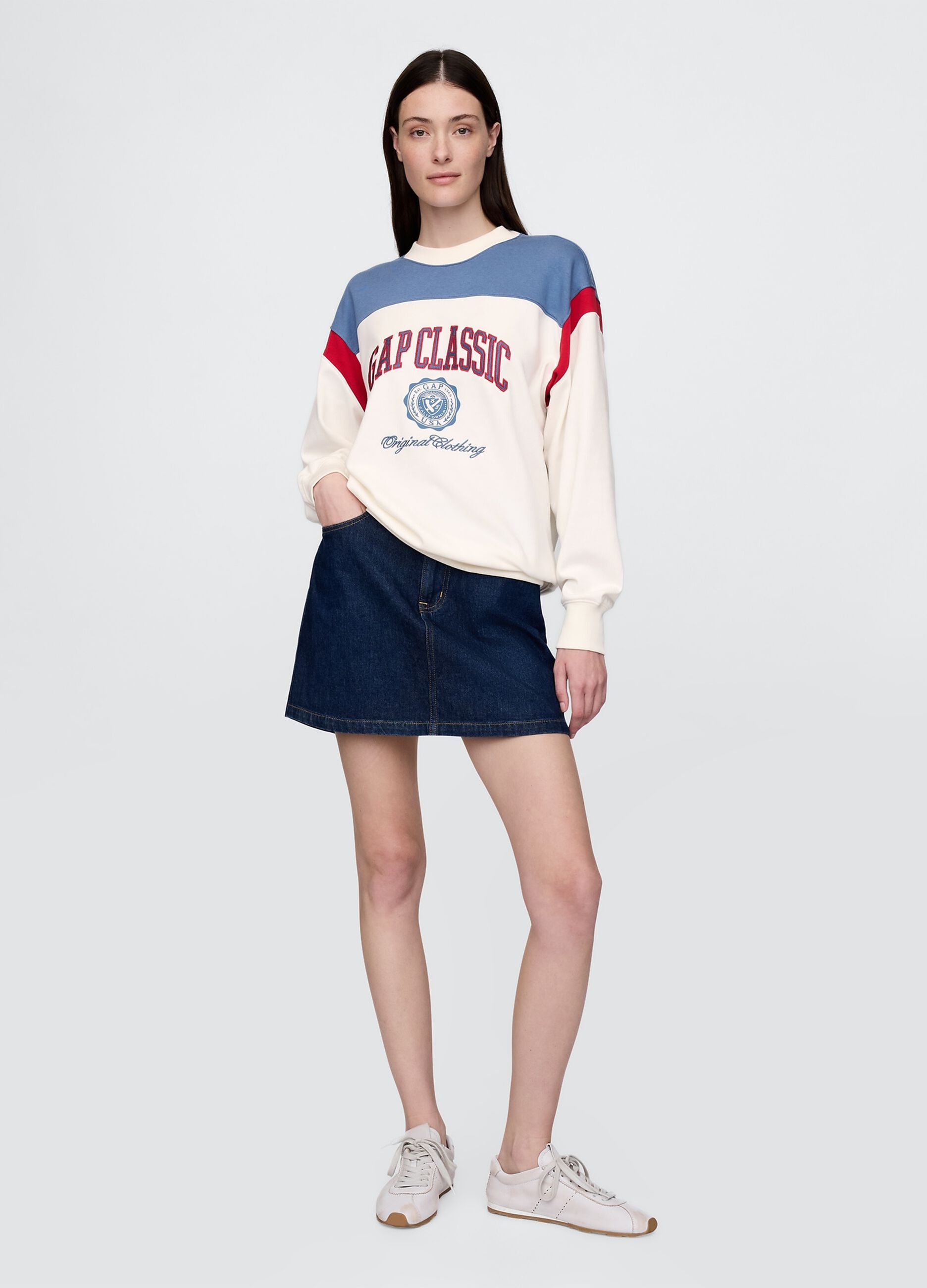 Felpa Gap Classic con logo tricolore_1