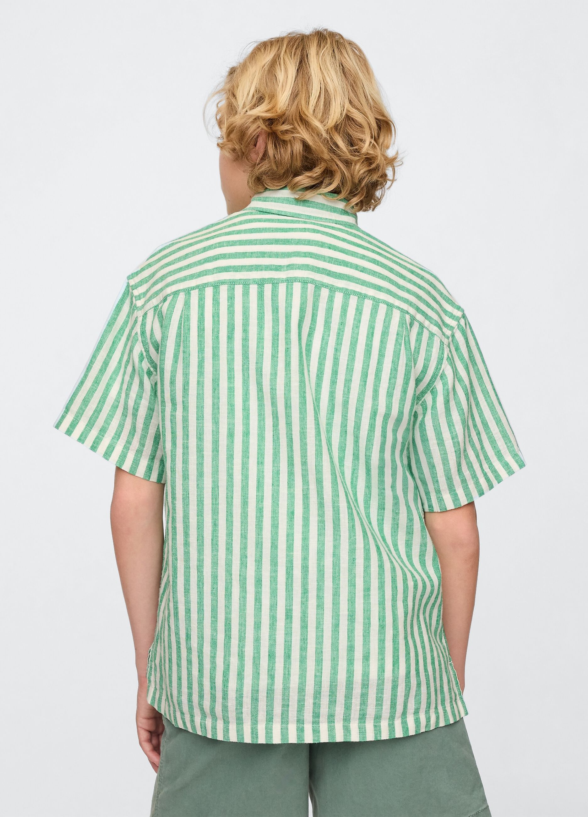 Camicia a righe verdi e bianche_2