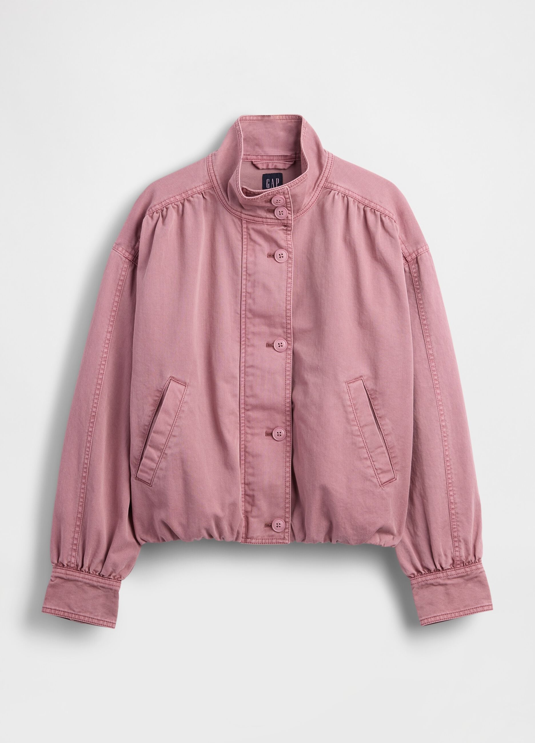 Giacca rosa in cotone snella_4