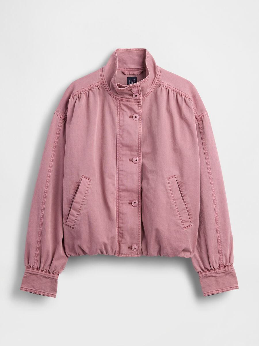 Giacca rosa in cotone snella Donna_4