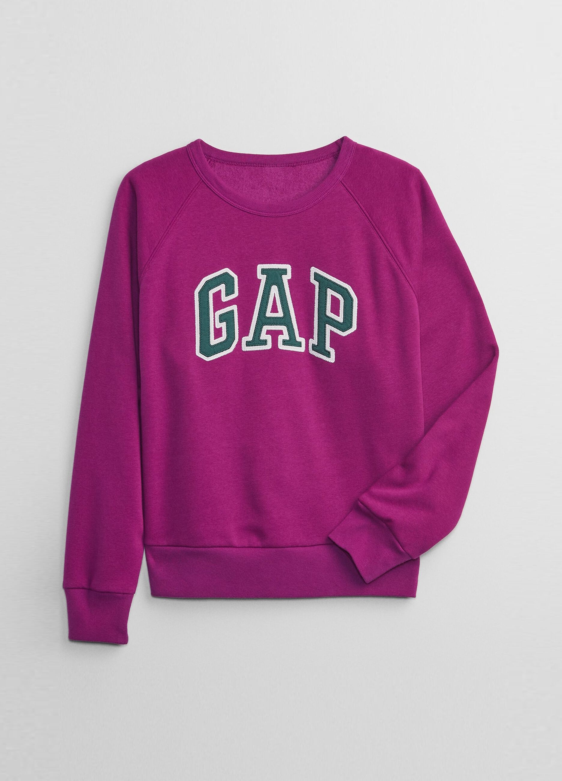 Felpa con ricamo logo maniche raglan_2