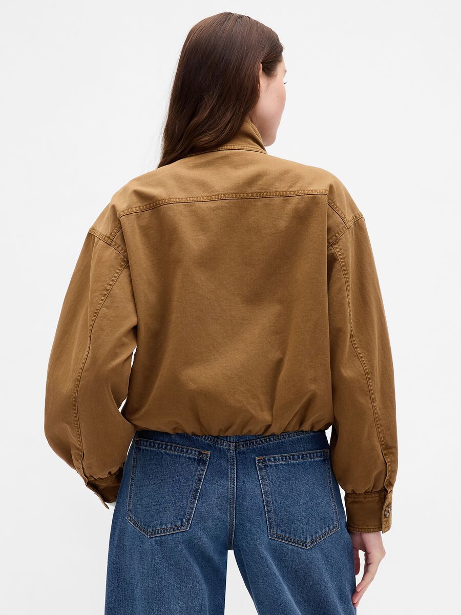 Giacca marrone in cotone Donna_1