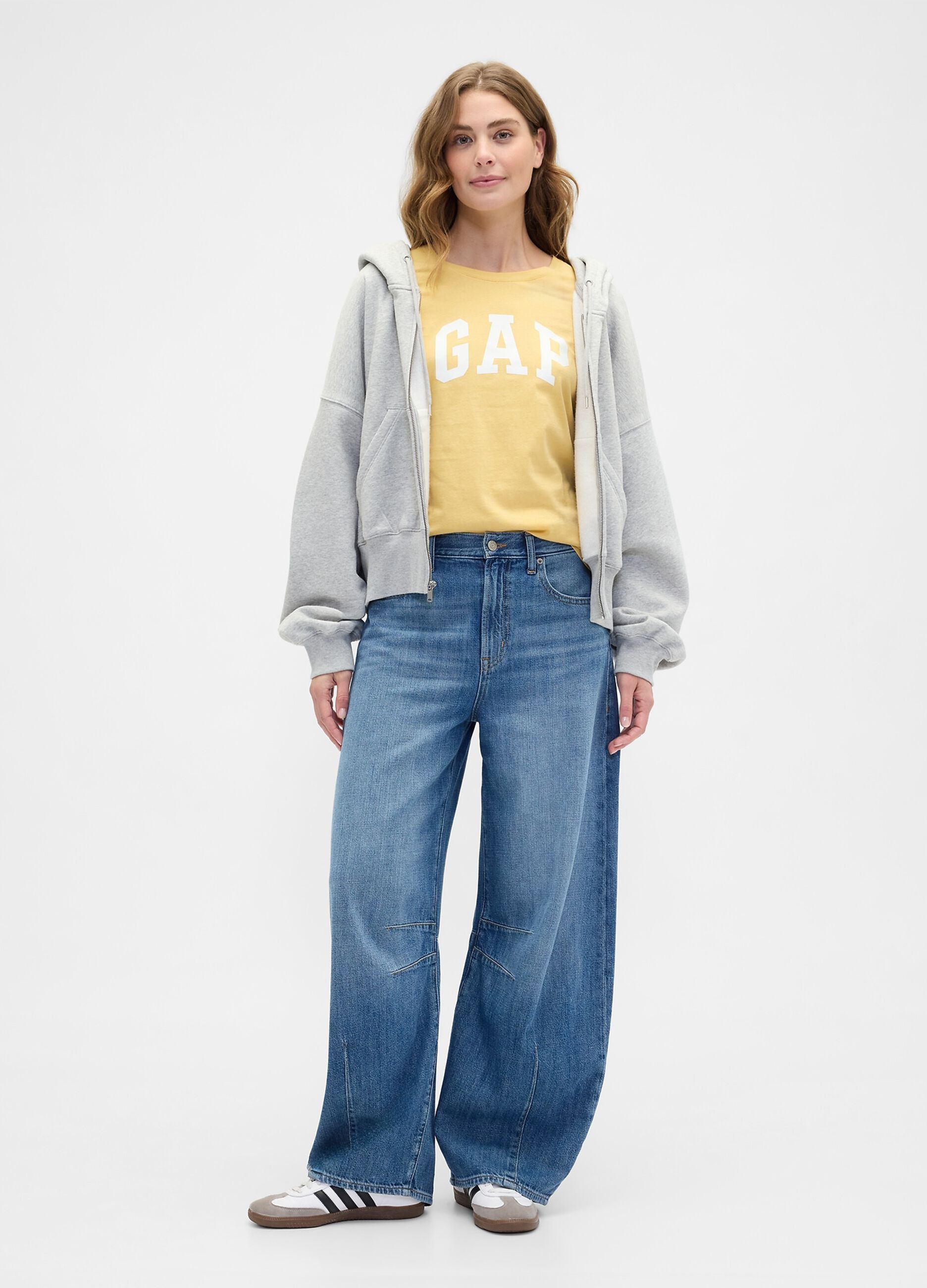 T-shirt giallo in cotone_1