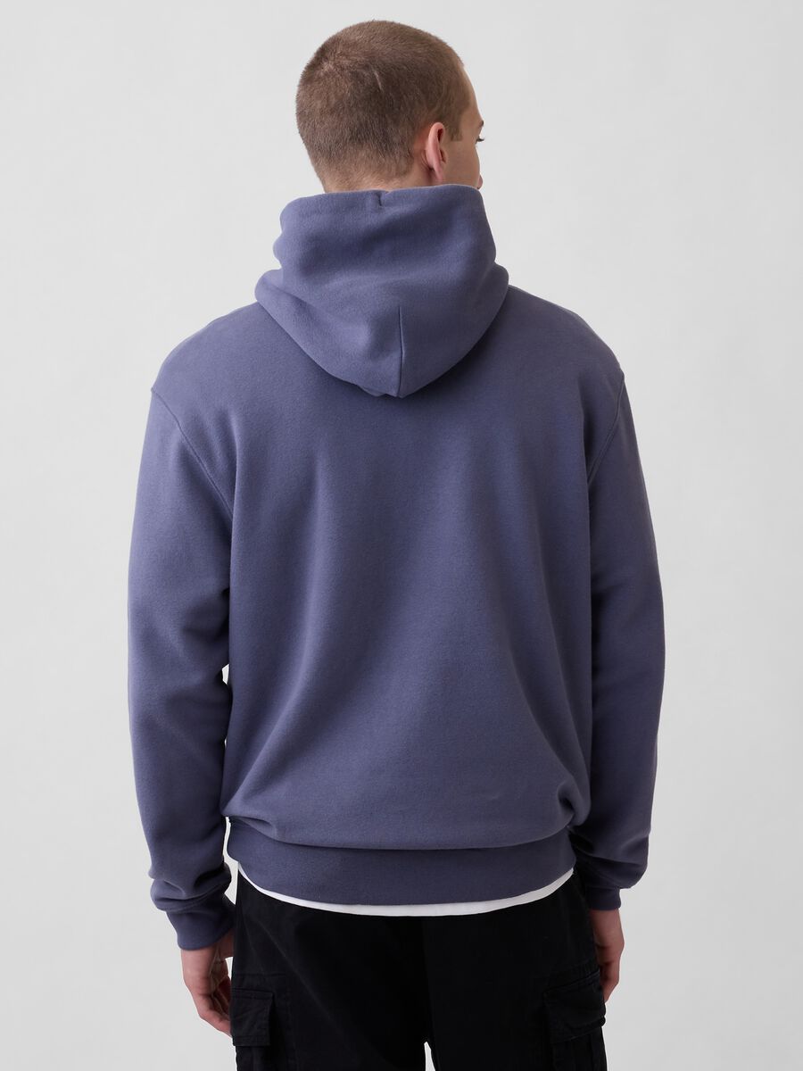 Felpa con cappuccio con logo GAP in misto cotone Uomo_1