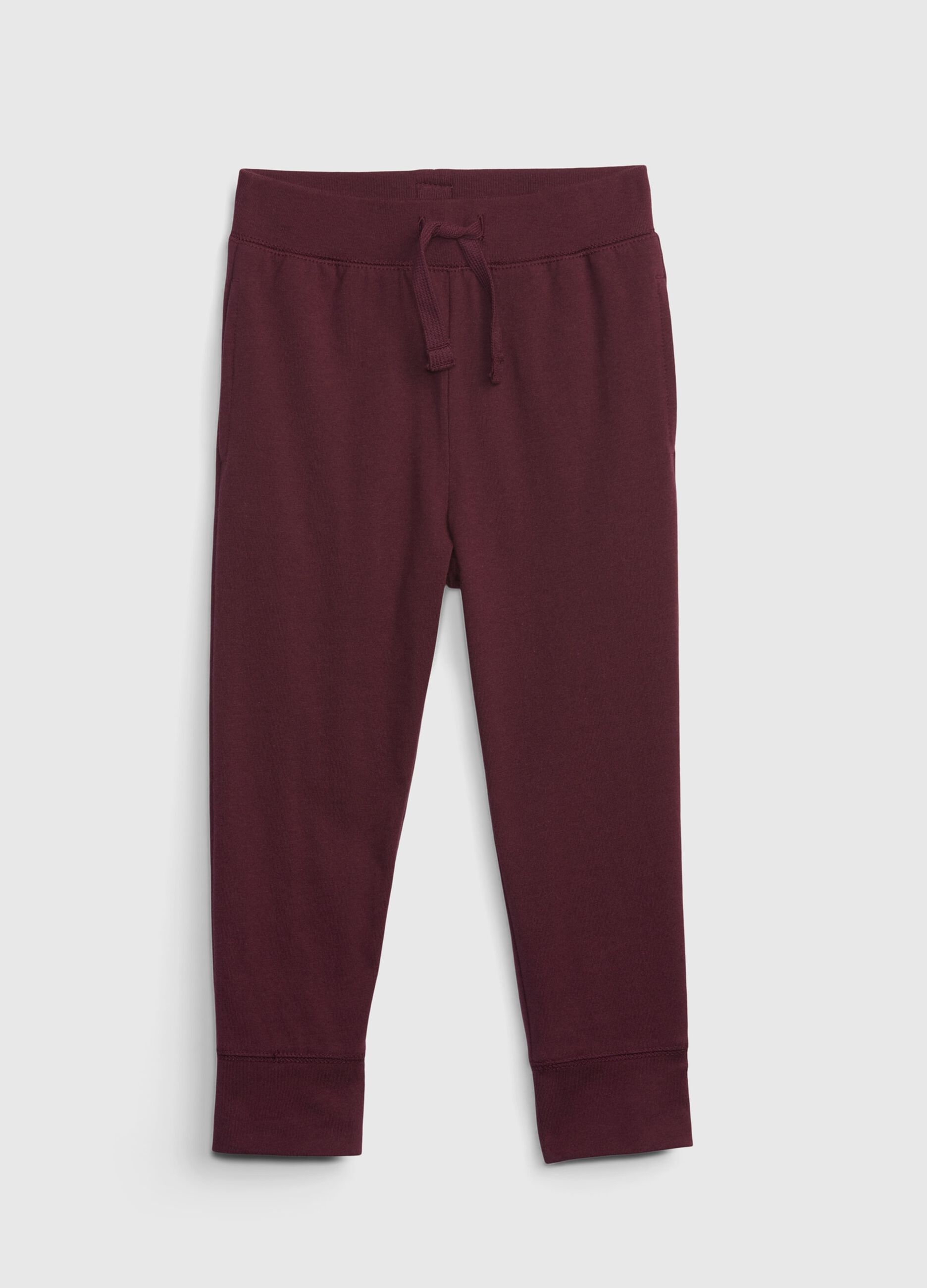 Fleece joggers with pockets and drawstring