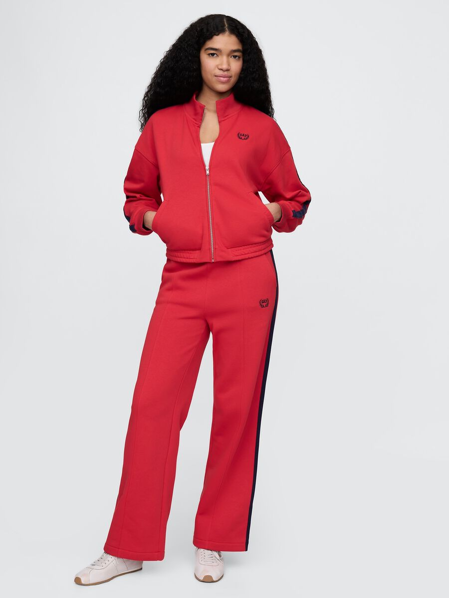 Felpa rossa con zip integrale Gap Donna_1