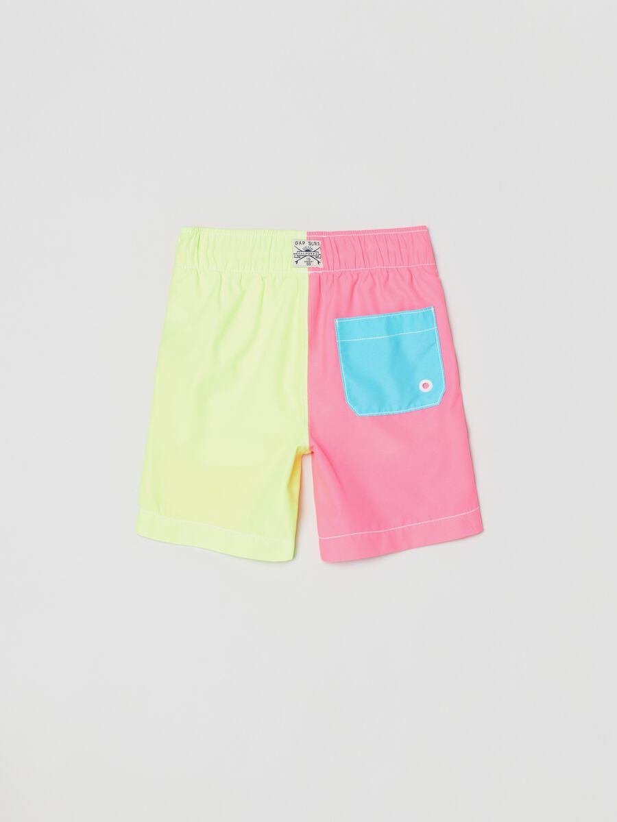 Swim shorts in recycled polyester with drawstring Boy_4