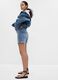 Shorts girlfriend in denim con orlo a vivo_1