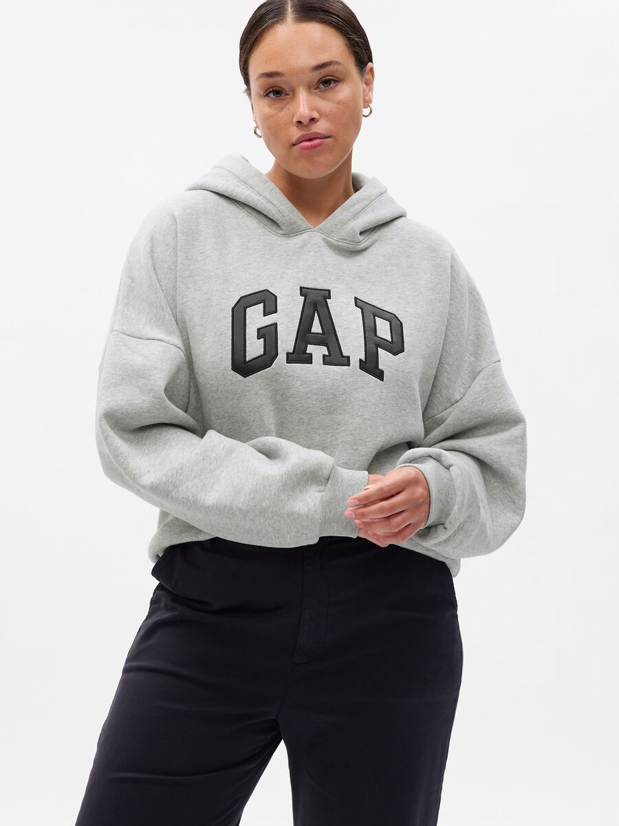 Felpa oversize con cappuccio Donna_3
