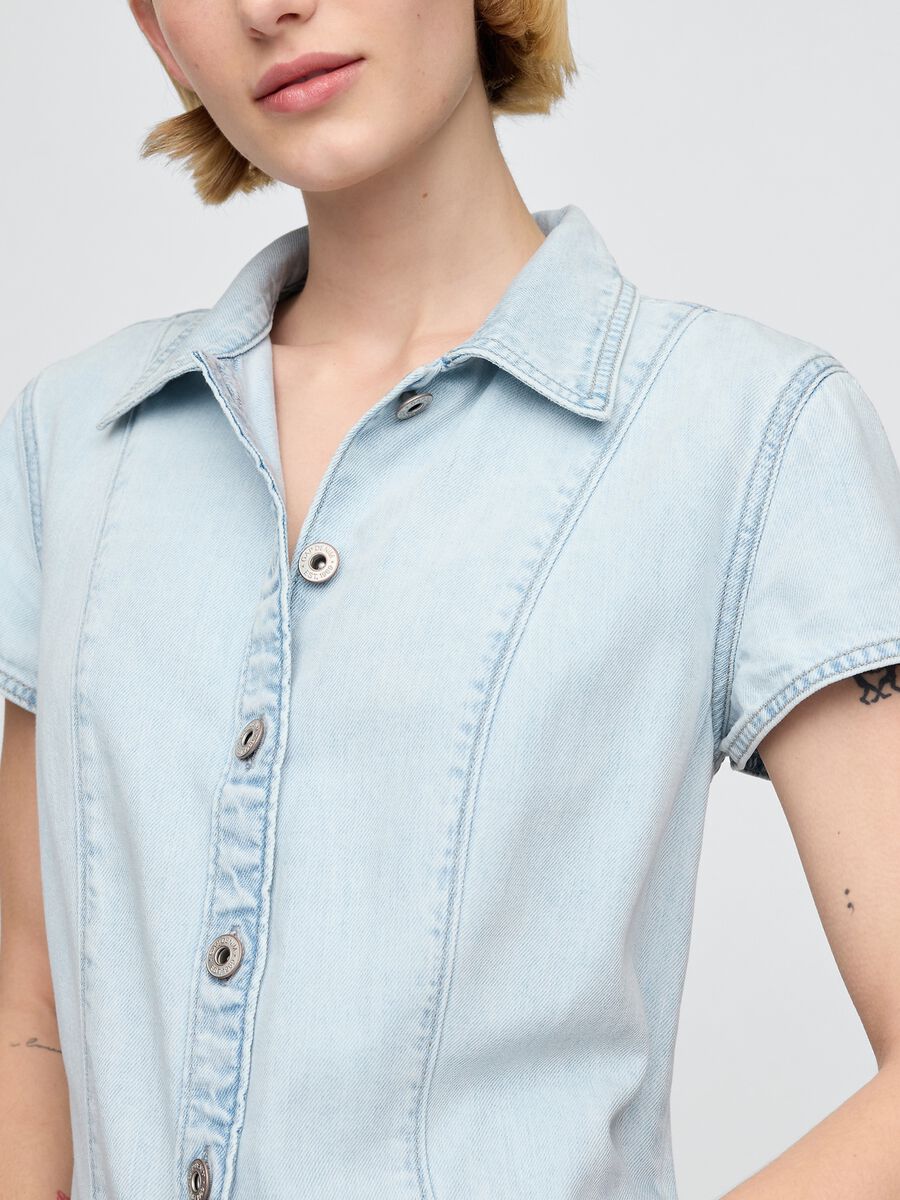 Abito in denim azzurro Gap Donna_3