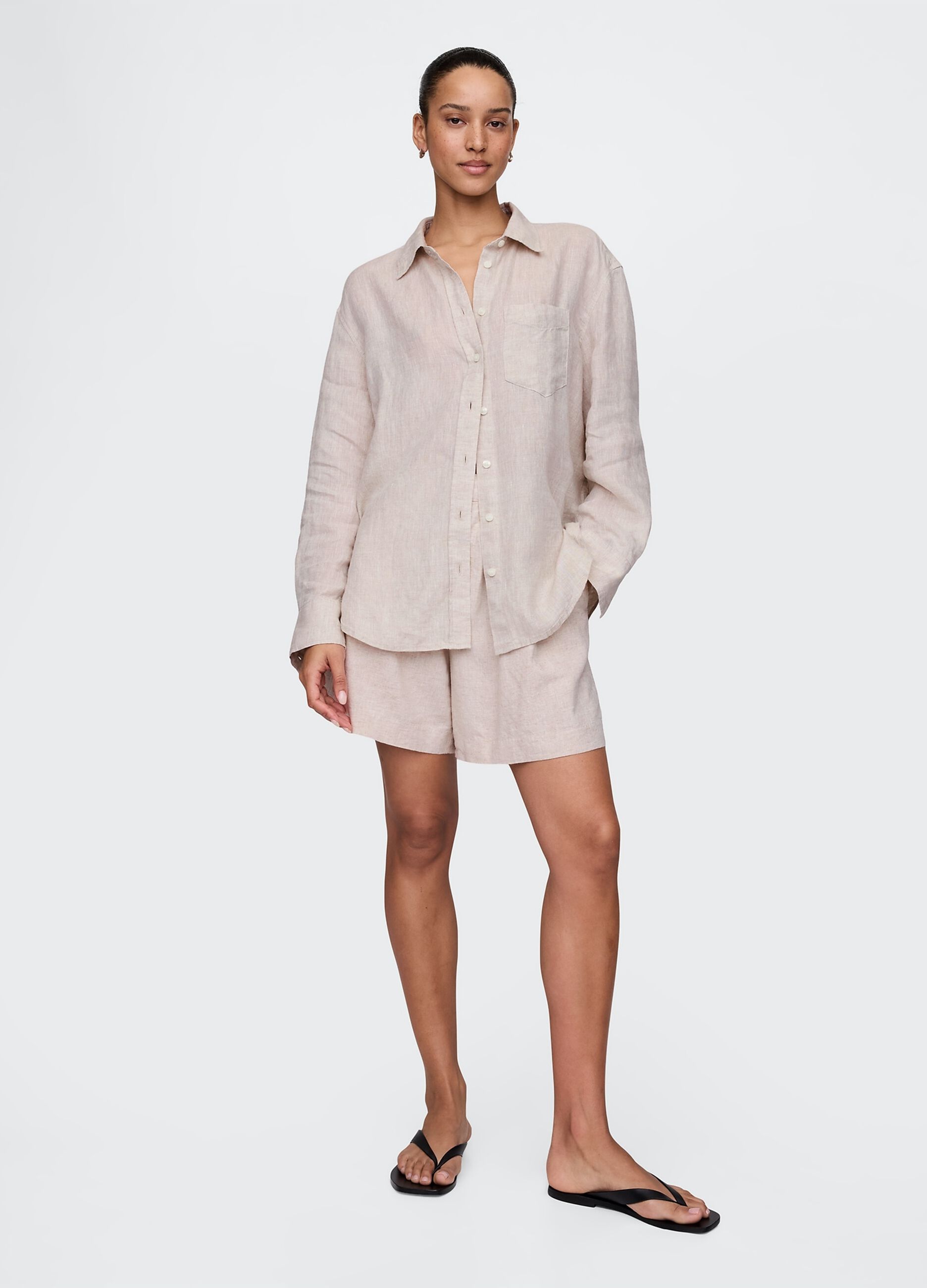 Shorts beige Gap in lino e viscosa