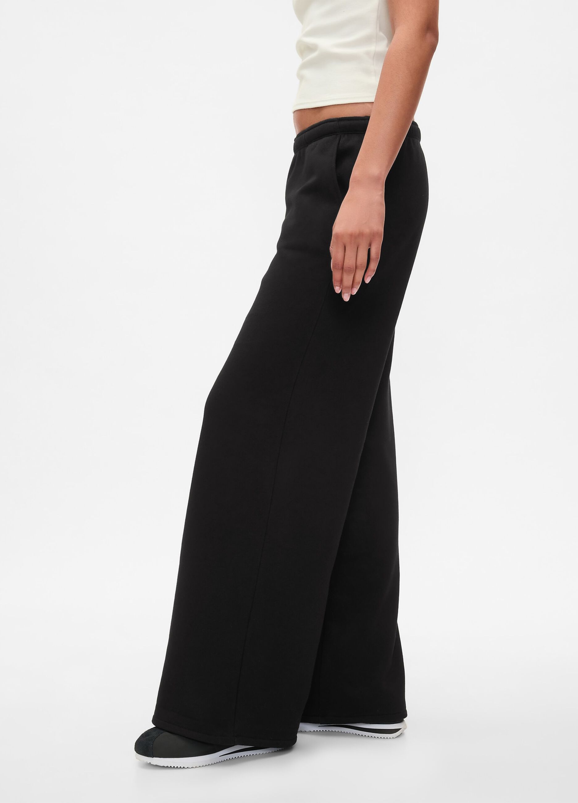 Pantaloni ampi in misto cotone