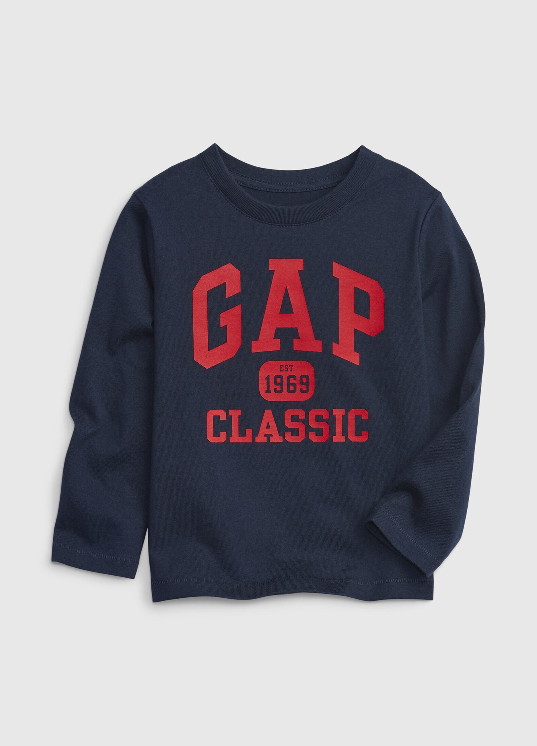 Long-sleeved T-shirt with logo print