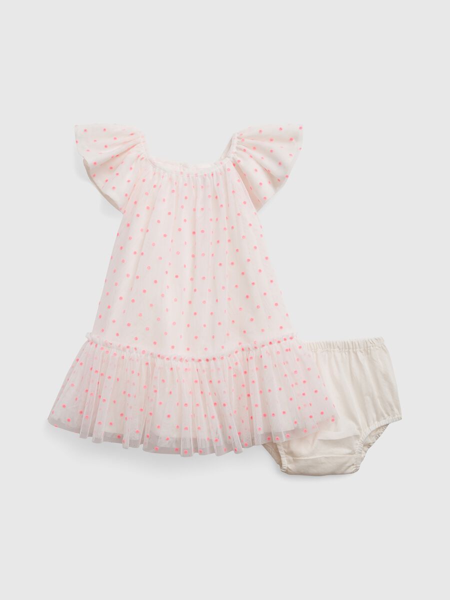 Polka dot tulle dress with flounce Newborn_2