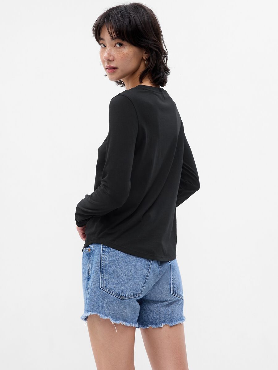 Long-sleeved T-shirt in organic cotton Woman_1